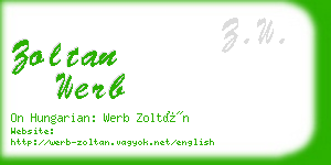 zoltan werb business card